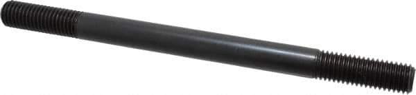 Jergens - 5/8-11 9" OAL Equal Double Threaded Stud - Alloy Steel, Black Oxide Finish, 1-3/4" Equal Thread Length - Top Tool & Supply