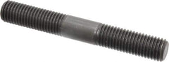 Jergens - 3/4-10 5-1/2" OAL Equal Double Threaded Stud - Alloy Steel, Black Oxide Finish, 2" Equal Thread Length - Top Tool & Supply