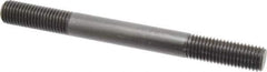 Jergens - 3/4-10 8" OAL Equal Double Threaded Stud - Alloy Steel, Black Oxide Finish, 2" Equal Thread Length - Top Tool & Supply