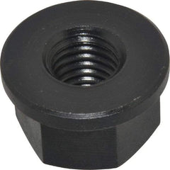 Jergens - 5/8-11, 1-3/8" Flange Diam, 13/16" High, 1-1/16" Across Flats, Flange Nut - Grade Low Carbon Steel Steel, Black Oxide Finish, 3/16" Flange Height, TCMA - Top Tool & Supply