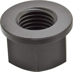 Jergens - 1-1/4 - 7, 2-1/4" Flange Diam, 1-3/8" High, 1-13/16" Across Flats, Flange Nut - Grade Low Carbon Steel Steel, Black Oxide Finish, 1/4" Flange Height, TCMA - Top Tool & Supply