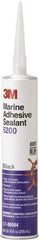 3M - 12.8 oz Cartridge Black Polyurethane Marine Adhesive Sealant - 190°F Max Operating Temp, 48 hr Tack Free Dry Time - Top Tool & Supply