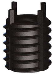 Jergens - 1-1/8 - 7 Internal, 1-1/2 - 12 External, UNC, 1-5/8" Insert Length, Heavy Duty Keylocking Thread Inserts - Carbon Steel, Zinc Phosphate Finish, Grade C1215, 2B Internal Class of Fit, 2A External Class of Fit, Use Tool 215-064713 - Top Tool & Supply