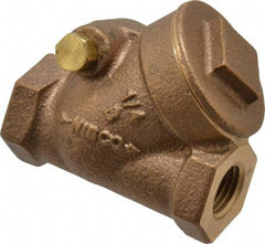 NIBCO - 1/4" Bronze Check Valve - Y-Pattern, FNPT x FNPT, 200 WOG - Top Tool & Supply