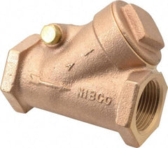 NIBCO - 1" Bronze Check Valve - Y-Pattern, FNPT x FNPT, 200 WOG - Top Tool & Supply