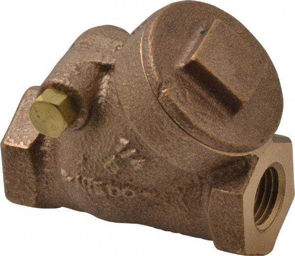 NIBCO - 1/4" Bronze Check Valve - Y-Pattern, FNPT x FNPT, 200 WOG - Top Tool & Supply