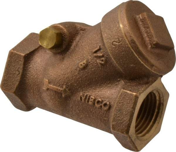 NIBCO - 1/2" Bronze Check Valve - Y-Pattern, FNPT x FNPT, 200 WOG - Top Tool & Supply