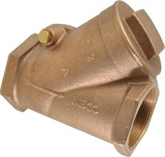 NIBCO - 2" Bronze Check Valve - Y-Pattern, FNPT x FNPT, 200 WOG - Top Tool & Supply