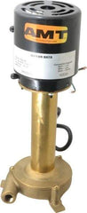 American Machine & Tool - 0.75 Amp, 230 Volt, 1/25 hp, 1 Phase, 1,725 RPM, Immersion Machine Tool & Recirculating Pump - 8 GPM, 3/4" Inlet, 5 psi, 12.4" Overall Height, NPT Thread, Brass Impeller, TEFC Motor - Top Tool & Supply