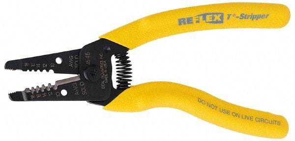 Ideal - 18 to 10 AWG Capacity Wire Stripper - 7" OAL, Cushion Grip Handle - Top Tool & Supply