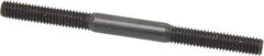 Jergens - M6x1.0 80mm OAL Equal Double Threaded Stud - Alloy Steel, Black Oxide Finish, 27mm Equal Thread Length, Metric - Top Tool & Supply