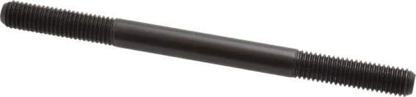 Jergens - M10x1.50 140mm OAL Equal Double Threaded Stud - Alloy Steel, Black Oxide Finish, 35mm Equal Thread Length, Metric - Top Tool & Supply