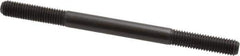 Jergens - M10x1.50 140mm OAL Equal Double Threaded Stud - Alloy Steel, Black Oxide Finish, 35mm Equal Thread Length, Metric - Top Tool & Supply