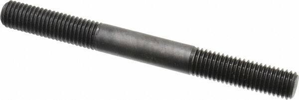 Jergens - M12x1.75 125mm OAL Equal Double Threaded Stud - Alloy Steel, Black Oxide Finish, 39mm Equal Thread Length, Metric - Top Tool & Supply