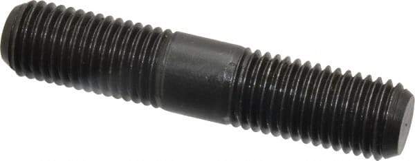 Jergens - M16x2.0 80mm OAL Equal Double Threaded Stud - Alloy Steel, Black Oxide Finish, 29mm Equal Thread Length, Metric - Top Tool & Supply