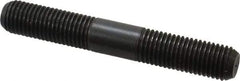 Jergens - M16x2.0 110mm OAL Equal Double Threaded Stud - Alloy Steel, Black Oxide Finish, 44mm Equal Thread Length, Metric - Top Tool & Supply