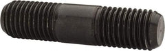 Jergens - M20x2.5 80mm OAL Equal Double Threaded Stud - Alloy Steel, Black Oxide Finish, 29mm Equal Thread Length, Metric - Top Tool & Supply