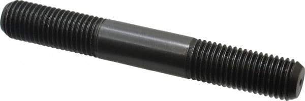 Jergens - M20x2.5 150mm OAL Equal Double Threaded Stud - Alloy Steel, Black Oxide Finish, 55mm Equal Thread Length, Metric - Top Tool & Supply