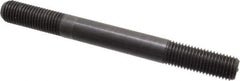 Jergens - M20x2.5 200mm OAL Equal Double Threaded Stud - Alloy Steel, Black Oxide Finish, 55mm Equal Thread Length, Metric - Top Tool & Supply