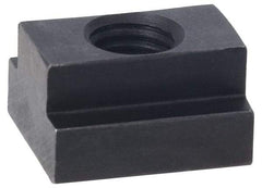 Jergens - M12x1.75 Tapped Through T Slot Nut - 16mm Slot Width, 25 x 9mm Base Width x Height, 29 x 16mm OAL x Height - Top Tool & Supply