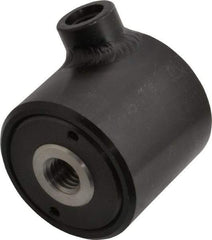 Jergens - 100 to 5,000 psi, 4,800 Lb Max Output, 1/2-13 Hole, 7/16-20 Port, 10-32 Bolt Hole, Hollow Rod Clamp Cylinder - 0.96 Sq In, 0.3 Cu In, 0.24" Stroke Length, 1-15/16" OD, 1-13/16" Overall Height, 3/4" Port Height, 1/2" Port Length - Top Tool & Supply