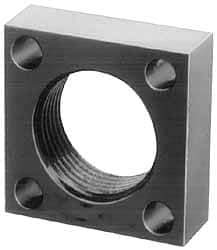 Jergens - 1-5/16 - 16 Thread, 17/64" Mounting Hole, Low Carbon Steel Clamp Mounting Block - 1-5/8" Thick x 1-5/8" Long x 1/2" Wide - Top Tool & Supply