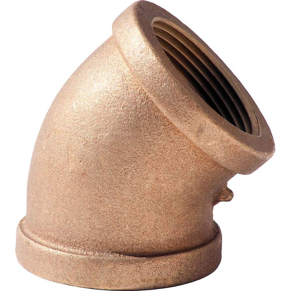 Merit Brass - Brass & Chrome Pipe Fittings Type: 45 Degree Elbow Fitting Size: 3/8 - Top Tool & Supply