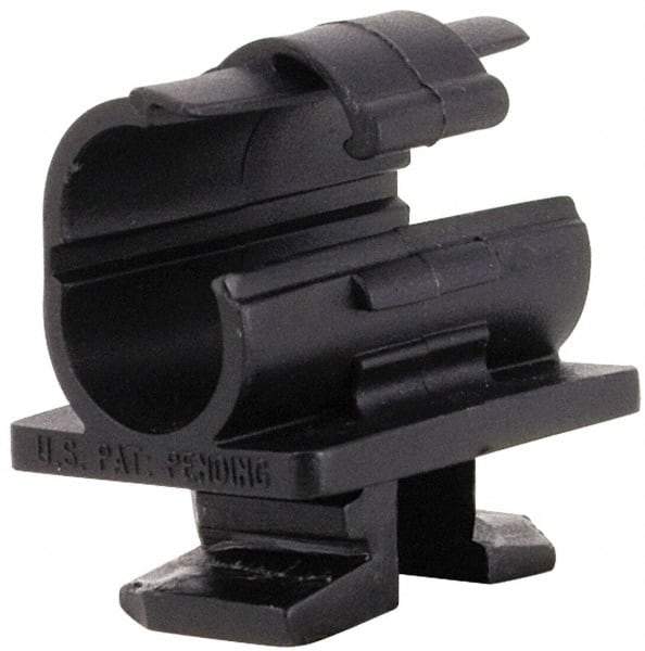 ZSI - 3/8" Tube Diam, Cushion Clamp - Black, 175 Lb Capacity, Polyamide - Top Tool & Supply