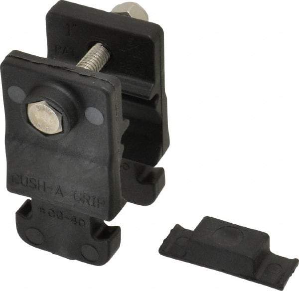 ZSI - 3/4" Pipe, Cushion Clamp - Black, 200 Lb Capacity, Glass Filled Nylon 6 - Top Tool & Supply