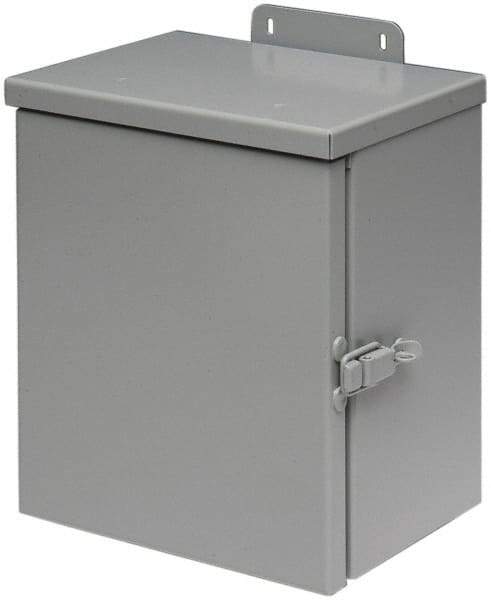 Cooper B-Line - Steel Junction Box Enclosure Hinge Flat Cover - NEMA 3R, 16" Wide x 16" High x 6" Deep, Rainproof - Top Tool & Supply