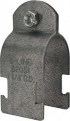 Cooper B-Line - 1-1/4" Pipe, 14 Gauge, Grade ASTM A1011," Pipe or Conduit Clamp - Zinc Plated, 600 Lb Capacity, All Conduit - Top Tool & Supply