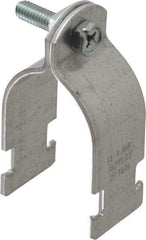 Cooper B-Line - 2" Pipe, 12 Gauge, Grade ASTM A1011," Pipe or Conduit Clamp - Zinc Plated, 800 Lb Capacity, All Conduit - Top Tool & Supply