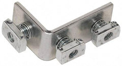 Cooper B-Line - Zinc Plated Carbon Steel 90° Preassembled Strut Fitting - 1/2" Bolt, 3 Holes, Used with Cooper B Line Channel & Strut (All Sizes Except B62 & B72) - Top Tool & Supply