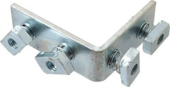 Cooper B-Line - Zinc Plated Carbon Steel 90° Preassembled Strut Fitting - 1/2" Bolt, 4 Holes, Used with Cooper B Line Channel & Strut (All Sizes Except B62 & B72) - Top Tool & Supply