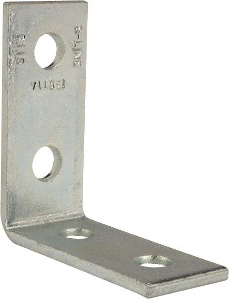 Cooper B-Line - Zinc Plated Carbon Steel 90° Strut Fitting - 1/2" Bolt, 4 Holes, Used with Cooper B Line Channel & Strut (All Sizes Except B62 & B72) - Top Tool & Supply