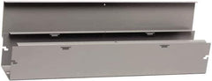 Cooper B-Line - 4" High x 102mm Wide x 24" Long, Screw Mount Solid Wall Wire Duct - Gray, 7 (Bottom) & 7 (Top) Knockouts, Hinged Cover, Steel - Top Tool & Supply