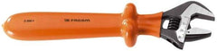 Facom - 1-3/4" Jaw Capacity, 15" Insulated Adjustable Wrench - Steel, Polished Finish - Top Tool & Supply