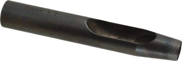 Made in USA - 1/2" Hollow Punch - 5" OAL, Steel - Top Tool & Supply