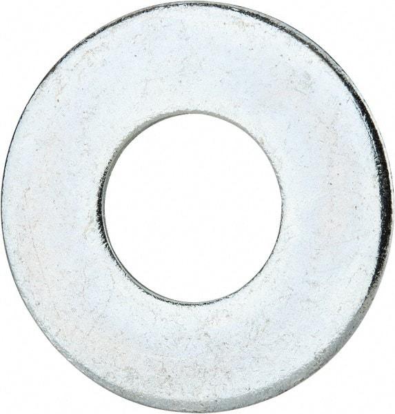 Value Collection - 1-1/8" Screw, Grade 2 Steel USS Flat Washer - 1.243" ID x 2.78" OD, 0.192" Thick, Zinc-Plated Finish - Top Tool & Supply