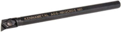 Kennametal - NP.., 17.5° Lead Angle A-NKQC Internal Right Hand Indexable Profiling Toolholder - 1/2" Shank Width, 8" Long, Steel, Through Coolant - Top Tool & Supply