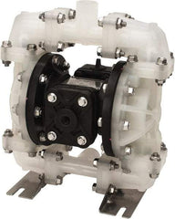 SandPIPER - 1/2" NPT, Nonmetallic, Air Operated Diaphragm Pump - Buna-N Diaphragm, Polypropylene Housing - Top Tool & Supply