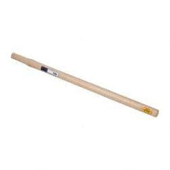 Made in USA - 30" Long Replacement Handle for Sledge Hammers - 1-1/4" Eye Length x 1" Eye Width, Hickory, 6 to 8 Lb Capacity, Material Grade Type A - Top Tool & Supply