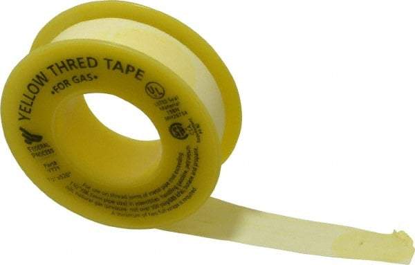 Federal Process - 1/2" Wide x 520" Long Gas Pipe Repair Tape - 3.8 mil Thick, -450 to 550°F, Yellow - Top Tool & Supply