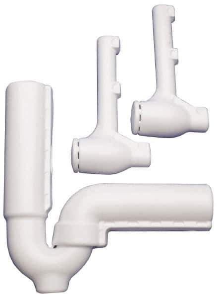 Federal Process - 1-1/2 Inch Pipe, Protect-a-trap Offset Cover Only - White, PVC - Top Tool & Supply