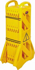 Rubbermaid - 40" High Folding Barricade - Plastic, Yellow - Top Tool & Supply