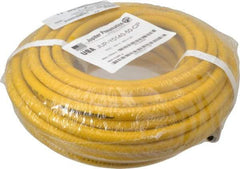 PRO-SOURCE - 1/4" ID x 15/32" OD 50' Long Multipurpose Air Hose - MNPT x MNPT Ends, 300 Working psi, 23 to 150°F, 1/4" Fitting, Yellow - Top Tool & Supply