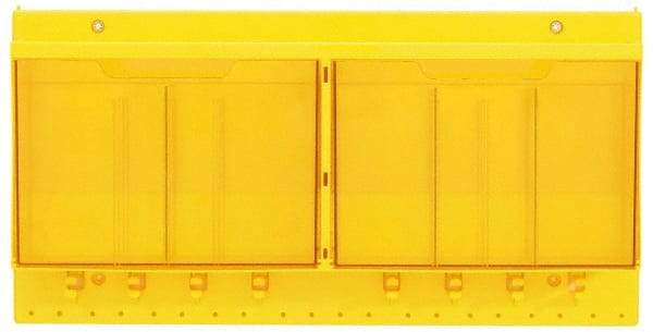 Master Lock - 1 Piece, Empty Polycarbonate Lockout Device and Tag Station - 22 Inch Wide x 11 Inch High x 4-1/8 Inch Deep, Yellow - Top Tool & Supply