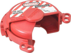 Master Lock - 2-3/8 to 3 Inch Valve Handle Size, Xenoy Thermoplastic Gas Cylinder Valve Lockout - 3/8 Inch Max Shackle Diameter, Red - Top Tool & Supply