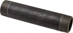 Made in USA - Schedule 80, 1-1/2" Diam x 8" Long Black Pipe Nipple - Threaded - Top Tool & Supply