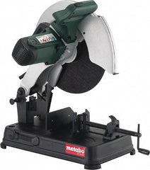 Metabo - 14" Blade Diam, 1" Arbor Hole, Miter Chop Chop & Cutoff Saw - 4,100 RPM, 110 Volts - Top Tool & Supply